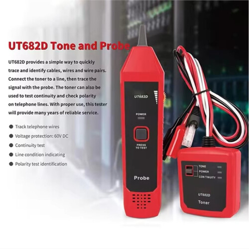 UT682D Series Wire Tracker Toner Probe Telephone  Network Cable Ethernet LAN Tester Calibration Detector  Finder 1