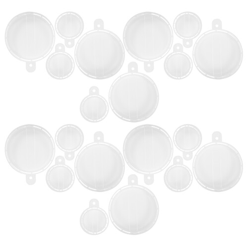 4Sets Convenient White Plastic Bucket Covers for Leak-Proof Storage 1