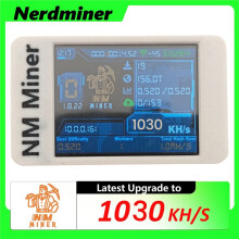 NerdMiner PRO NMMiner 1030KH/S BTC Solo Miner Bitcoin Crypto Solo Lottery Miner 2,8 Inch Kleurendisplay Miner