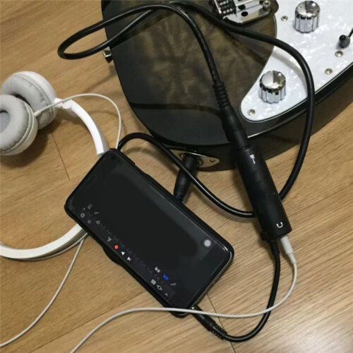 12 St. Gitarrgränssnitt i-Rig-Konverterare, Ersättning för Telefon, Gitarrljudgränssnitt, Gitarrstämapparat, Gitarrlinjekonverterare. 2