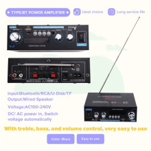 AK35 800W Digital Amplifiers Bass Audio Power AMP Hifi FM Subwoofer Speakers for Car Boat Caravan US Plug