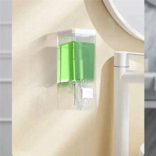 Niet-Geperforeerde Handmatige Zeepdispenser met Drukknop, Wandmontage, Traceerloze Desinfectiefles, Transparante Zeepdispenser