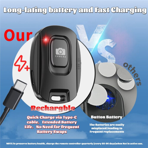 2PCS  Camera Remote Controller for Smartphones, Wireless Phone Remote Control,Selfie Button 2