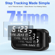 3D Pedometer Step Counter with LCD Display for Walking, Running Fitness Accurate Step & Calorie Tracker