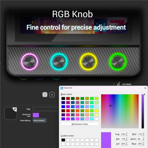 Mirabox Console de Visualisation N4 Pro Stream Deck, Clavier de Bureau Personnalisable avec Boutons RVB et Barre Tactile 2