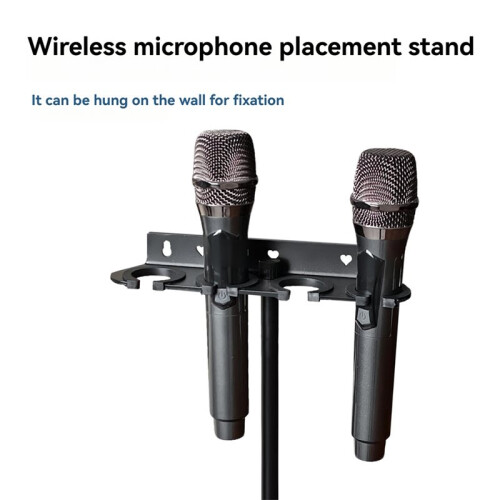 Multi Microphone Holder  to 4 Mics Portable Microphone Storage Stand Mic Stand Tray for Handheld Dynamic Wireless Mics 2