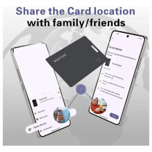 Wallet Tracker Card,Rechargeable Thin Finder,for Find My (for Android ),Item Locator for Luggage Tags Passports