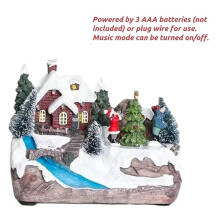 Christmas with Rotating Xmas Tree, Lighted Christmas with Music for Xmas Ornaments 2pc