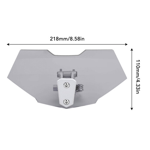 Rauchgraue Clip-On-Windschutzscheibe 218mm x 110mm 1