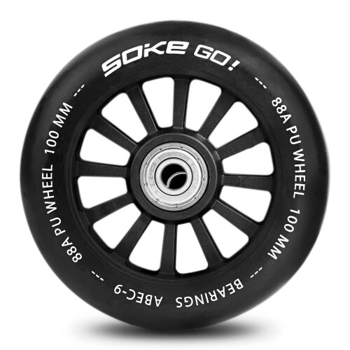 Schwarze Räder für Roller 100 mm - 2 Stk 1
