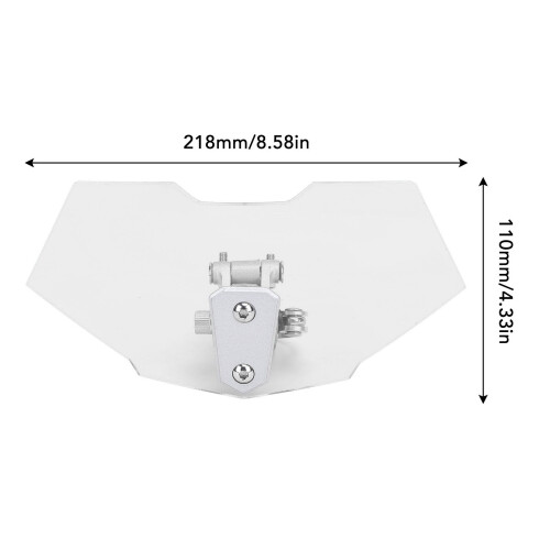 Deflector de viento con clip elevado 218x110mm transparente 1
