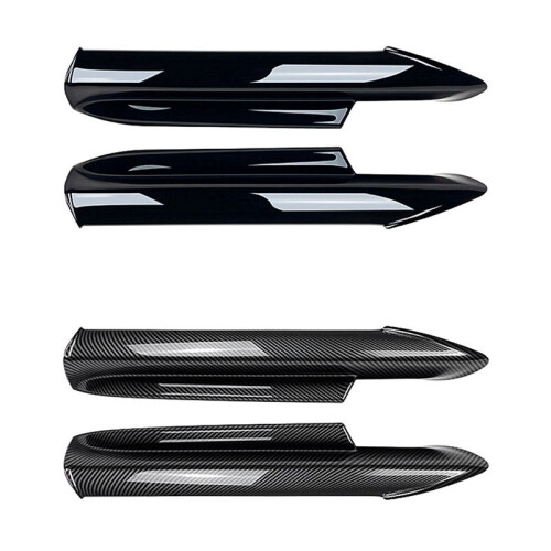 4x for  3 Series E90 E91 M-Tech 320I 330I 2005-2008 Front Bumper Lip Angle Diffuser Splitter Spoiler Protector Black 2