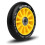 Gelbe Räder für Roller 100 mm (2er-Pack) 4