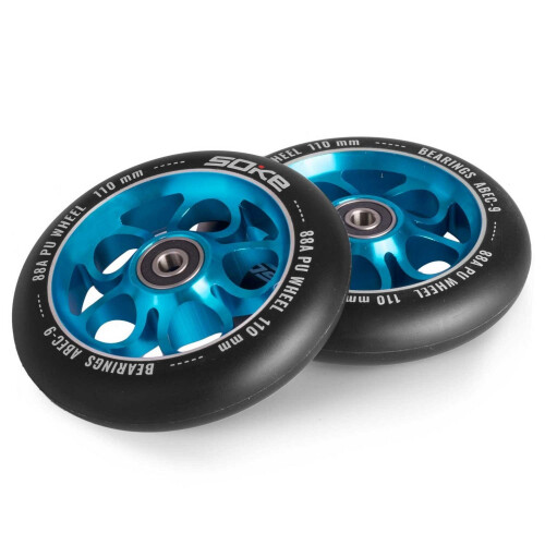 Blaue 110-mm-Räder für Roller, 2er-Pack 2