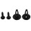 100Pcs Plastic Rivets Fastener Car Bumper Push Clips 32mm Long Black 4