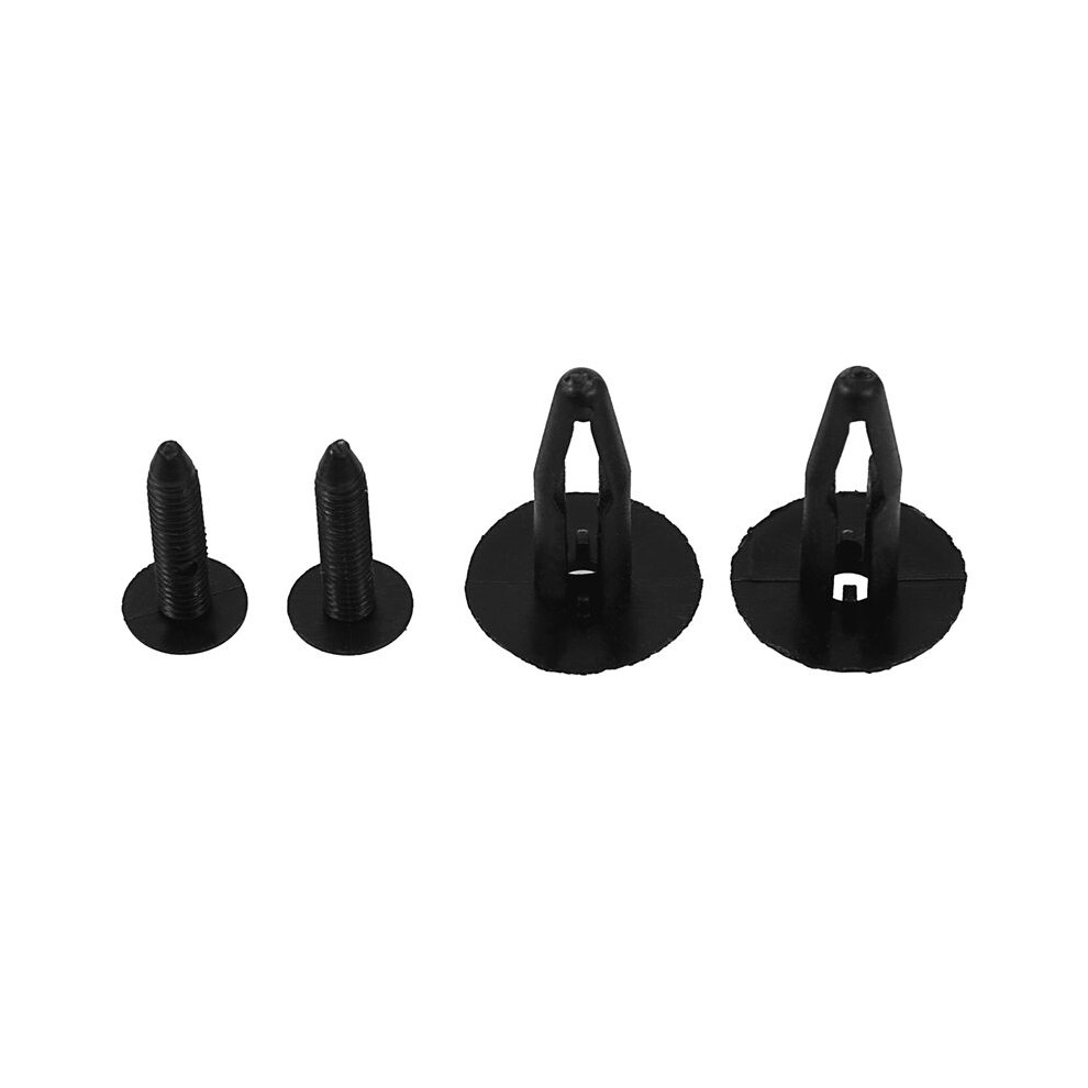 100Pcs Plastic Rivets Fastener Car Bumper Push Clips 32Mm Long Black 4712295106676