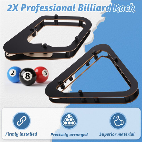 2PCS Professional Billiard Rack System That Eliminates Gaps,Billiard 8-/9- Pool  Racks,Billiards Accessories 1