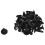 100Pcs Plastic Rivets Fastener Car Bumper Push Clips 32mm Long Black 6