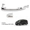 5X Rear Sliding Door Outer Handle Chrome Left Right FIt for  Alphard 2003-2008 69230‑58010 1