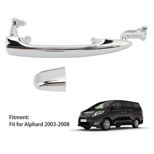 5X Rear Sliding Door Outer Handle Chrome Left Right FIt for  Alphard 2003-2008 69230‑58010