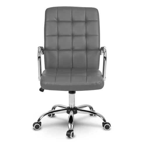 Ergonomischer Bürostuhl aus Leder Benton - Grau 2