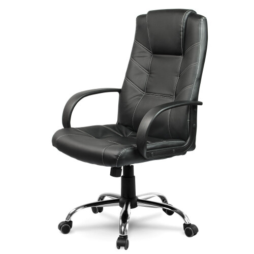Ergonomischer Bürostuhl aus Leder Sofotel EG-221, schwarz 1