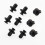 240 x 8mm Car Hole Plastic Rivets Fastener Bumper Push Pin Clips Clip 4