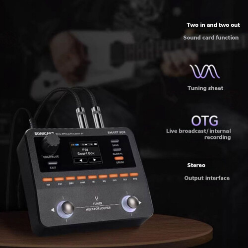 Sonicake Smartbox Digital Multi-Effects Processor Electric Guitar Effects Pedal, Bass, Drum Machine, Internal Recording 1