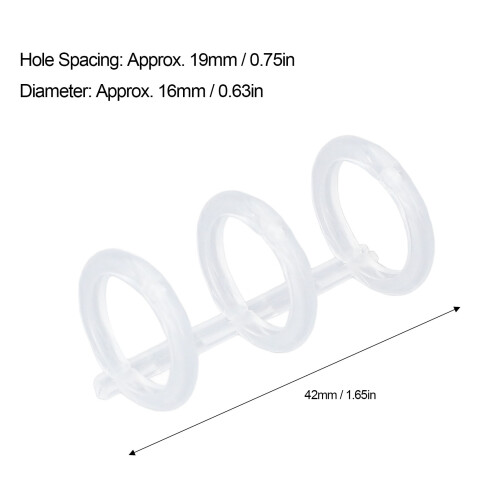 50PCS Transparent PP Comb Binding Spines 16mm, 120 Sheets 1