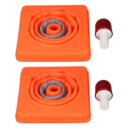 Lot de 2 cônes de signalisation pliables orange de 30 cm 2