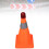 30cm Foldable Traffic Cones with Reflective Strips & Lights – Orange 8