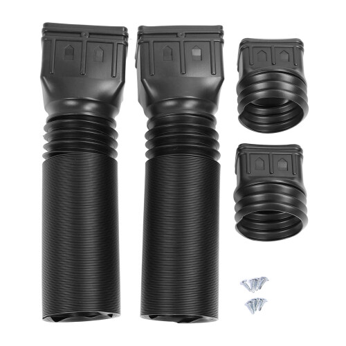 Flexible Gutter Downspout Extension 21-58in Drain Pipe Black 2