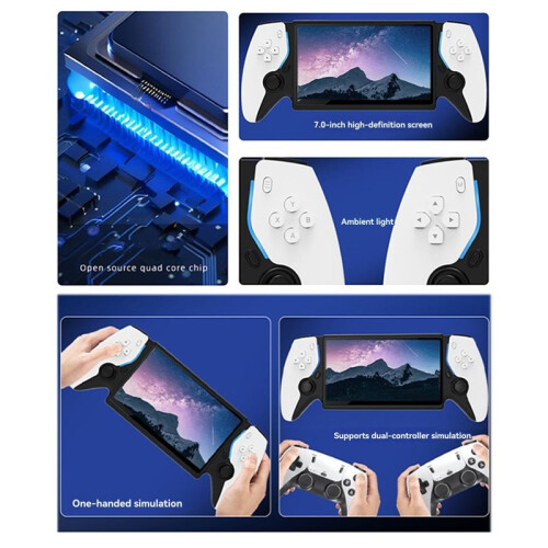 Console de Jogos Arcade Portátil PX Pro de 7 Polegadas com Joystick Duplo e Alça, Compatível com Mais de 30 Emuladores, Presente Ideal para 2