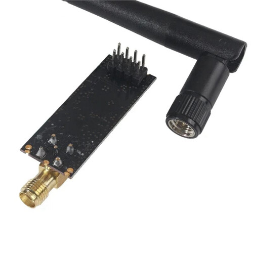 NRF24L01+PA+LNA 1100-Meter Long-Range Wireless Pass-Through Module, Transmitter, Receiver, and Antenna. 2