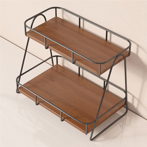Bathroom Counter Organizer 2 Tier Cup Riser Stand Display Shelf Desktop Storage Rack for Perfumes Countertop Dorm 2