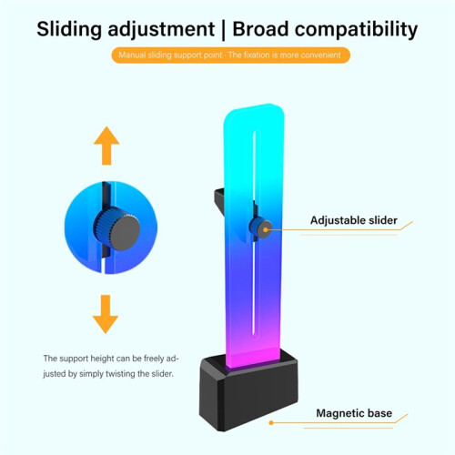 ARGB Synchronized  Card Bracket Vertical Transparent Illuminated ARGB Decorative Bracket Support 5V3Pin Fan 1
