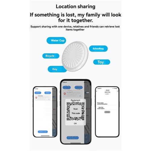 GPS Tracker Global Positioning Finder,  Anti-Lost Alarm, Reminder, Positioning Device White 2