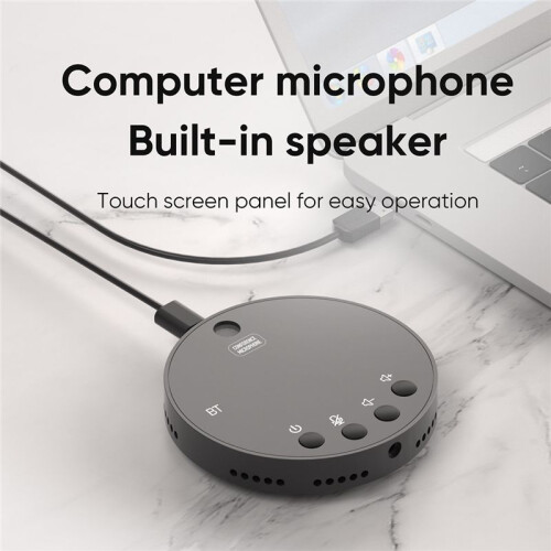 Desktop USB Conference Speakerphone BT 360 Omnidirectional Condenser Microphone PC Computer Mic with Speaker Mute 2