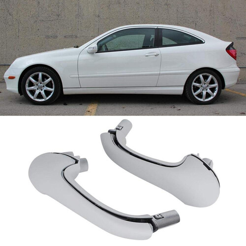 1pair for   W203 C-Class C230 03-07 Front Left and Right Door Pull Handles & 2Pcs Front Bumper Bracket End 2
