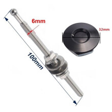 2X Quick Release License Plate Lock Clip 1.25 Inch Diameter Aluminum Alloy Lock Clip Kit 4 Inch Long (Black)