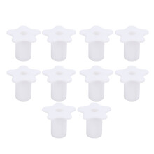 Passe-câble mural en silicone satiné 5/8in 16x26mm Blanc
