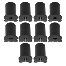 10 piezas de ojal de silicona Satellite, agujero de 1 pulgada, negro