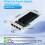 Adaptador Ethernet PCIe X1 para Placa de Rede Gigabit de 4 Portas com Chip I82576, Compatível com Windows 10/11, Ubuntu e Linux 7