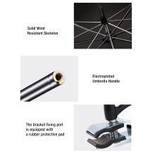 Grey Baby Parasol with Universal Clamp