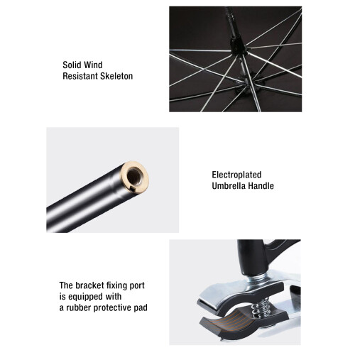Grey Baby Parasol with Universal Clamp