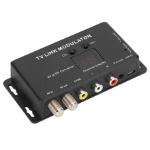 TM70 UHF TV LINK Modulator AV to RF Converter IR Extender with Channel Display USB 5V
