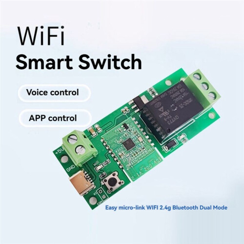 Ewelink  USB-C  5V DIY Single Channel  WIFI Inching Self-Locking Wireless  Home Relay  Module 1