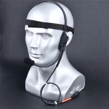 Auriculares de Conducción Ósea Tácticos MH180 MH180-V con Altavoz Atlantic Signal, Auriculares Airsoft con Conector 7.0 y PTT