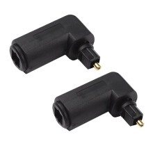 2 Cavi Audio Video Digitali Adattatore Cavo Audio Ottico Digitale da 90 Gradi da Maschio A Femmina Toslink Ad Angolo Retto