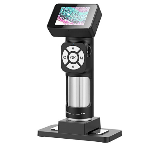 Novo Microscópio Eletrônico Digital Ampliação 500X 2 Polegadas 1080P Microscópio Biológico de Alta Definição Lupa